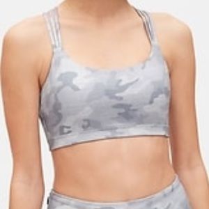 NEW Gap Fit low support bra grey womens S
